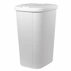 Hefty Trash Cans 13-Gallon White Plastic Trash Can with Lid