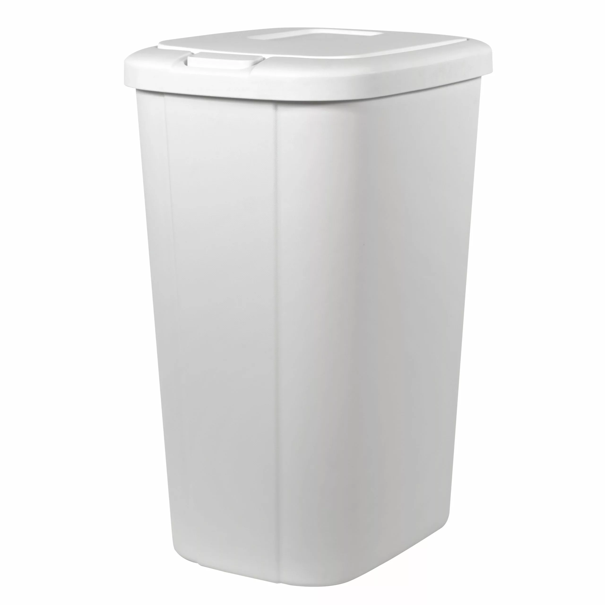 Hefty Trash Cans 13-Gallon White Plastic Trash Can with Lid 3 Hefty Trash Cans 13-Gallon White Plastic Trash Can with Lid