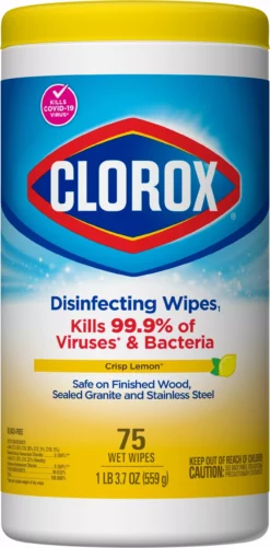 Clorox All-Purpose Cleaners 75-Count Crisp Lemon Disinfectant Wipes All-Purpose Cleaner