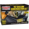 Contractor's Choice Trash Bags Contractor 50-Pack 42-Gallon Black Outdoor Plastic Construction Trash Bag -Cleaning Supplies Sales Shop 00626143