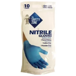 The Safety Zone 10-Count One Size Fits All Nitrile Cleaning Gloves