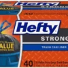 Hefty Trash Bags 40-Pack 33-Gallon Black Outdoor Plastic Construction Trash Bag 1 Hefty Trash Bags 40-Pack 33-Gallon Black Outdoor Plastic Construction Trash Bag -Cleaning Supplies Sales Shop 02218702