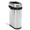 simplehuman Trash Cans 50-Liter Brushed Stainless Steel Steel Touchless Trash Can with Lid -Cleaning Supplies Sales Shop 02411171