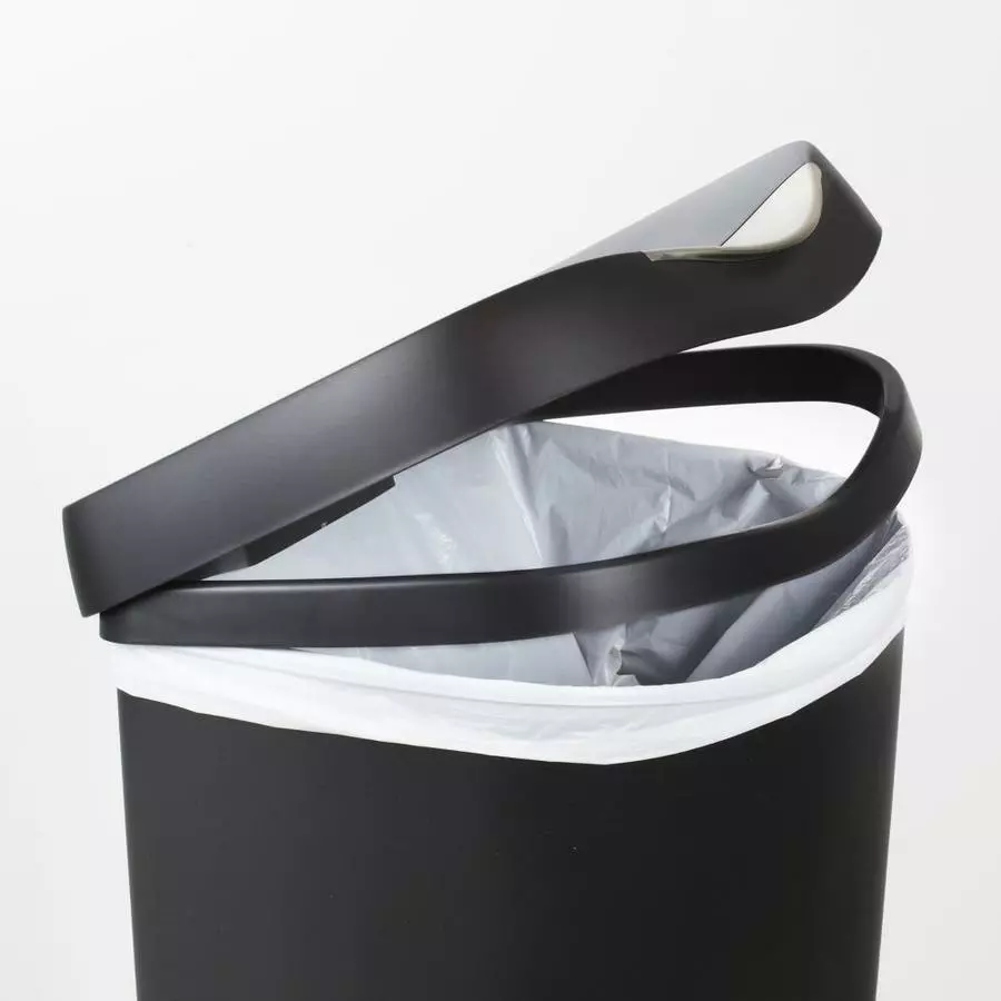 Umbra Trash Cans Cans 50-Liter Nickel Plastic Trash Can with Lid 5 Umbra Trash Cans Cans 50-Liter Nickel Plastic Trash Can with Lid - Image 3