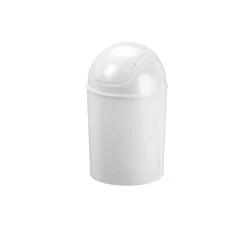 Umbra Trash Cans Can 1.5-Gallon White Plastic Trash Can with Lid