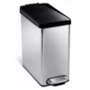 simplehuman Trash Cans 10-Liter Brushed Stainless Steel Metal Touchless Trash Can with Lid -Cleaning Supplies Sales Shop 03902764 scaled