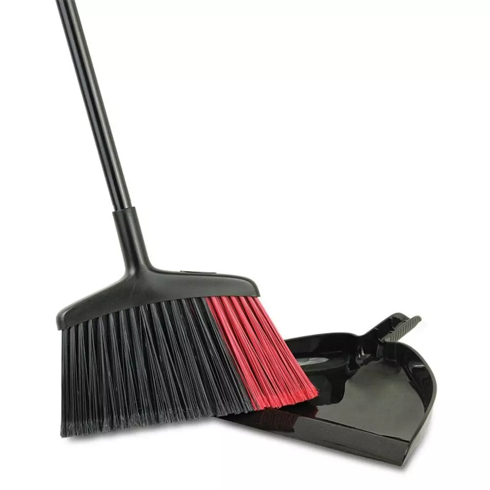 Libman Brooms 14-in Poly Fiber Angle with Dustpan Upright Broom 3 Libman Brooms 14-in Poly Fiber Angle with Dustpan Upright Broom