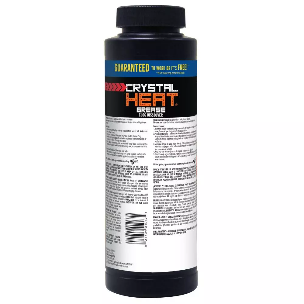 Zep Drain Cleaners Crystal Heat 32-oz Drain Cleaner Crystals 4 Zep Drain Cleaners Crystal Heat 32-oz Drain Cleaner Crystals - Image 2