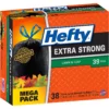 Hefty Trash Bags 38-Pack 39-Gallon Black Outdoor Plastic Leaf Trash Bag -Cleaning Supplies Sales Shop 04843470