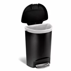 simplehuman Trash Cans 50-Liter Black Plastic Trash Can with Lid -Cleaning Supplies Sales Shop 04860805 scaled