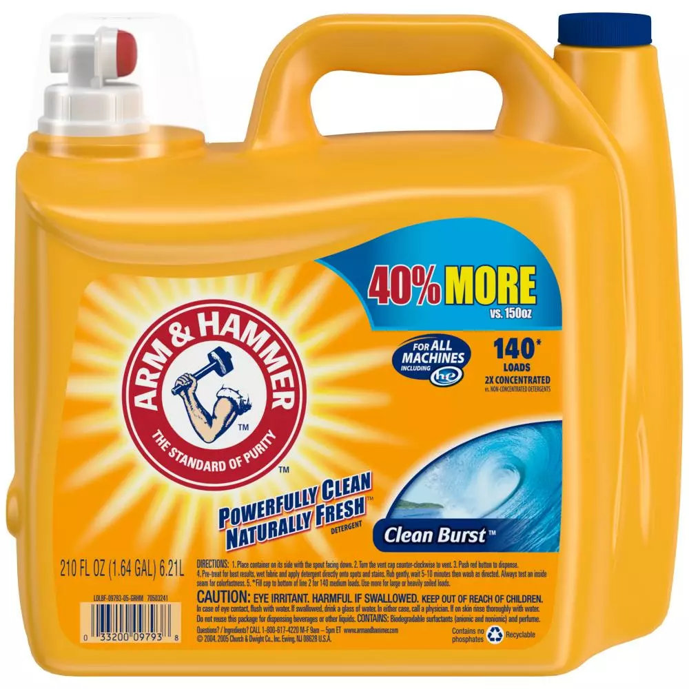 Arm & Hammer 210-fl oz Clean Burst HE Laundry Detergent 3 Arm & Hammer 210-fl oz Clean Burst HE Laundry Detergent