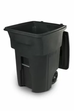 Toter Trash Cans 96-Gallon Greenstone Plastic Wheeled Trash Can with Lid -Cleaning Supplies Sales Shop 05186546 scaled