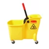 Rubbermaid Commercial Products Mop Wringer Buckets Tandem 31-Quart Commercial Mop Wringer Bucket with Wheels -Cleaning Supplies Sales Shop 05372508