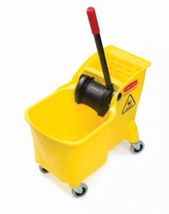 Rubbermaid Commercial Products Mop Wringer Buckets Tandem 31-Quart Commercial Mop Wringer Bucket with Wheels -Cleaning Supplies Sales Shop 05372510