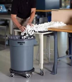 Rubbermaid Commercial Products Trash Can Dollies & Caddies 250-lb Black Plastic Trash Can Dolly -Cleaning Supplies Sales Shop 05495210