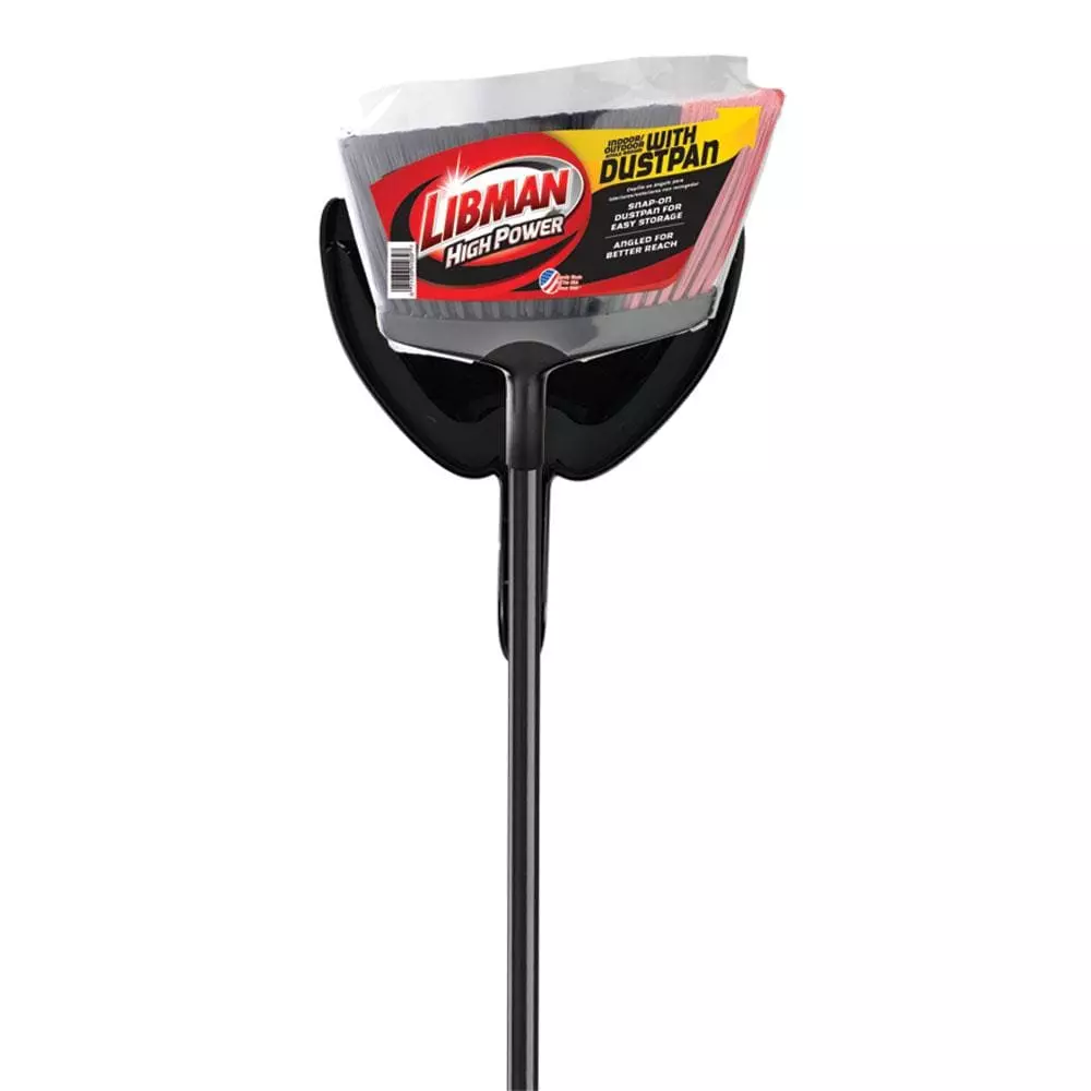 Libman Brooms 14-in Poly Fiber Angle with Dustpan Upright Broom 4 Libman Brooms 14-in Poly Fiber Angle with Dustpan Upright Broom - Image 2