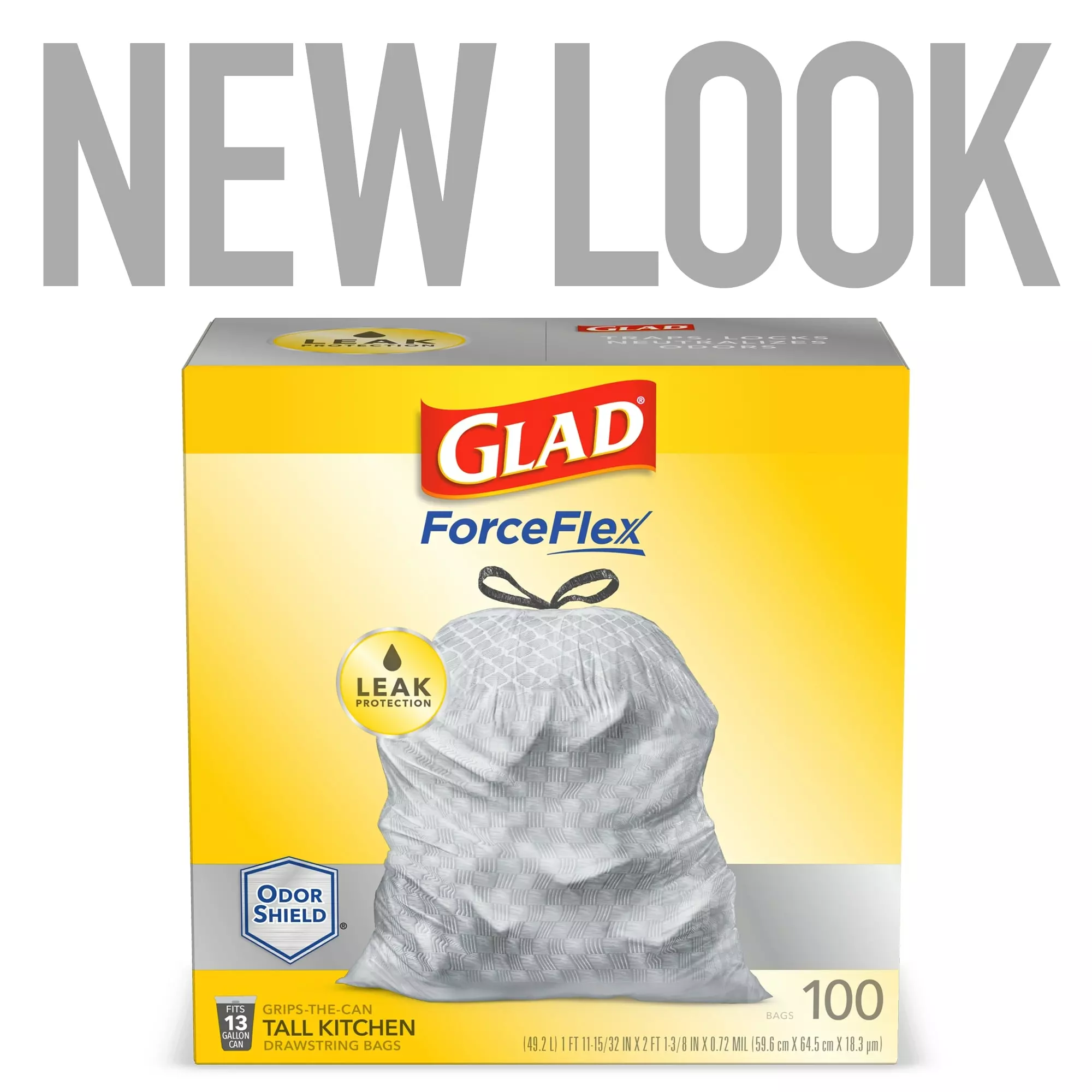 Glad Trash Bags ForceFlex 100-Pack 13-Gallon Gray Plastic Kitchen Trash Bag 6 Glad Trash Bags ForceFlex 100-Pack 13-Gallon Gray Plastic Kitchen Trash Bag - Image 4