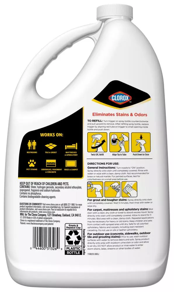 Clorox All-Purpose Cleaners 128-fl oz Urine Remover Liquid All-Purpose Cleaner 3 Clorox All-Purpose Cleaners 128-fl oz Urine Remover Liquid All-Purpose Cleaner - Image 2