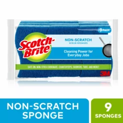 Scotch-Brite Sponges & Scouring Pads Non-Scratch 9-Pack Cellulose Sponge with Scouring Pad