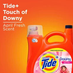 Tide Plus a Touch of Downy 138-fl oz April Fresh HE Laundry Detergent -Cleaning Supplies Sales Shop 09145254