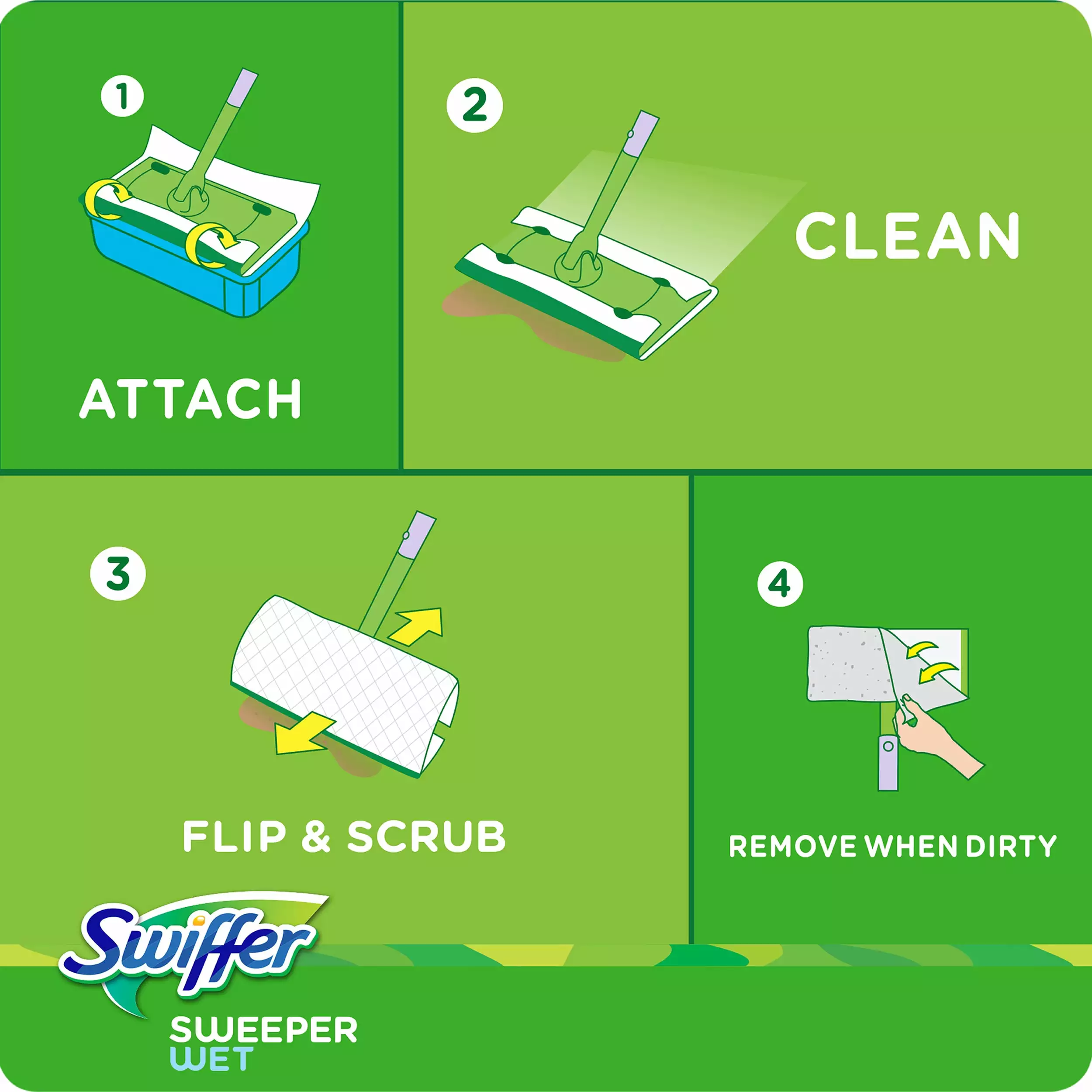 Swiffer Mop Refills & Replacement Heads Sweeper Wet Mopping Cloths Microfiber Refill (24-Pack) 9 Swiffer Mop Refills & Replacement Heads Sweeper Wet Mopping Cloths Microfiber Refill (24-Pack) - Image 7