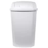 Hefty Trash Cans 13.5-Gallon White Plastic Trash Can with Lid -Cleaning Supplies Sales Shop 09464495