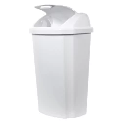 Hefty Trash Cans 13.5-Gallon White Plastic Trash Can with Lid 9 Hefty Trash Cans 13.5-Gallon White Plastic Trash Can with Lid -Cleaning Supplies Sales Shop 09464497
