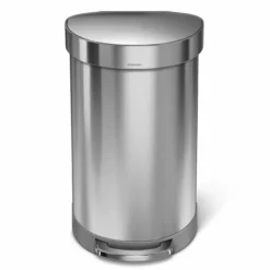 simplehuman Trash Cans 45-Liter Brushed Stainless Steel Steel Trash Can with Lid -Cleaning Supplies Sales Shop 09891184 scaled
