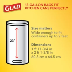 Glad Trash Bags Odor Shield 50-Pack 13-Gallon Gain Original White Polypropylene Kitchen Trash Bag -Cleaning Supplies Sales Shop 10258051
