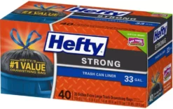 Hefty Trash Bags 40-Pack 33-Gallon Black Outdoor Plastic Construction Trash Bag -Cleaning Supplies Sales Shop 10398813