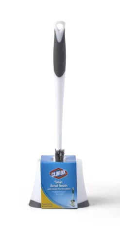 Clorox Toilet Brushes Poly Fiber Toilet Brush with Brush Holder