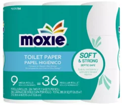 MOXIE 9 Mega Roll Toilet Paper 9-Pack Toilet Paper