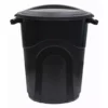 Blue Hawk Trash Cans 20-Gallon Black Plastic Trash Can with Lid -Cleaning Supplies Sales Shop 10963580