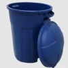 Blue Hawk Recycling Bins 32-Gallon Blue Outdoor Recycling Bin
