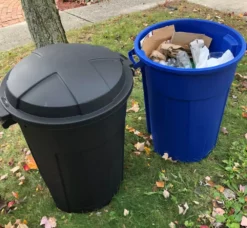 Blue Hawk Recycling Bins 32-Gallon Blue Outdoor Recycling Bin 8 Blue Hawk Recycling Bins 32-Gallon Blue Outdoor Recycling Bin -Cleaning Supplies Sales Shop 12320497