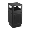 Safco Trash Cans 38-Gallon Black Plastic Commercial Touchless Trash Can with Lid -Cleaning Supplies Sales Shop 13799220
