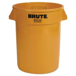 Rubbermaid Commercial Products Trash Cans 32-Gallon Yellow Plastic Touchless Trash Can