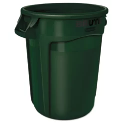 Rubbermaid Commercial Products Trash Cans 32-Gallon Dark Green Plastic Commercial Touchless Trash Can -Cleaning Supplies Sales Shop 13799830