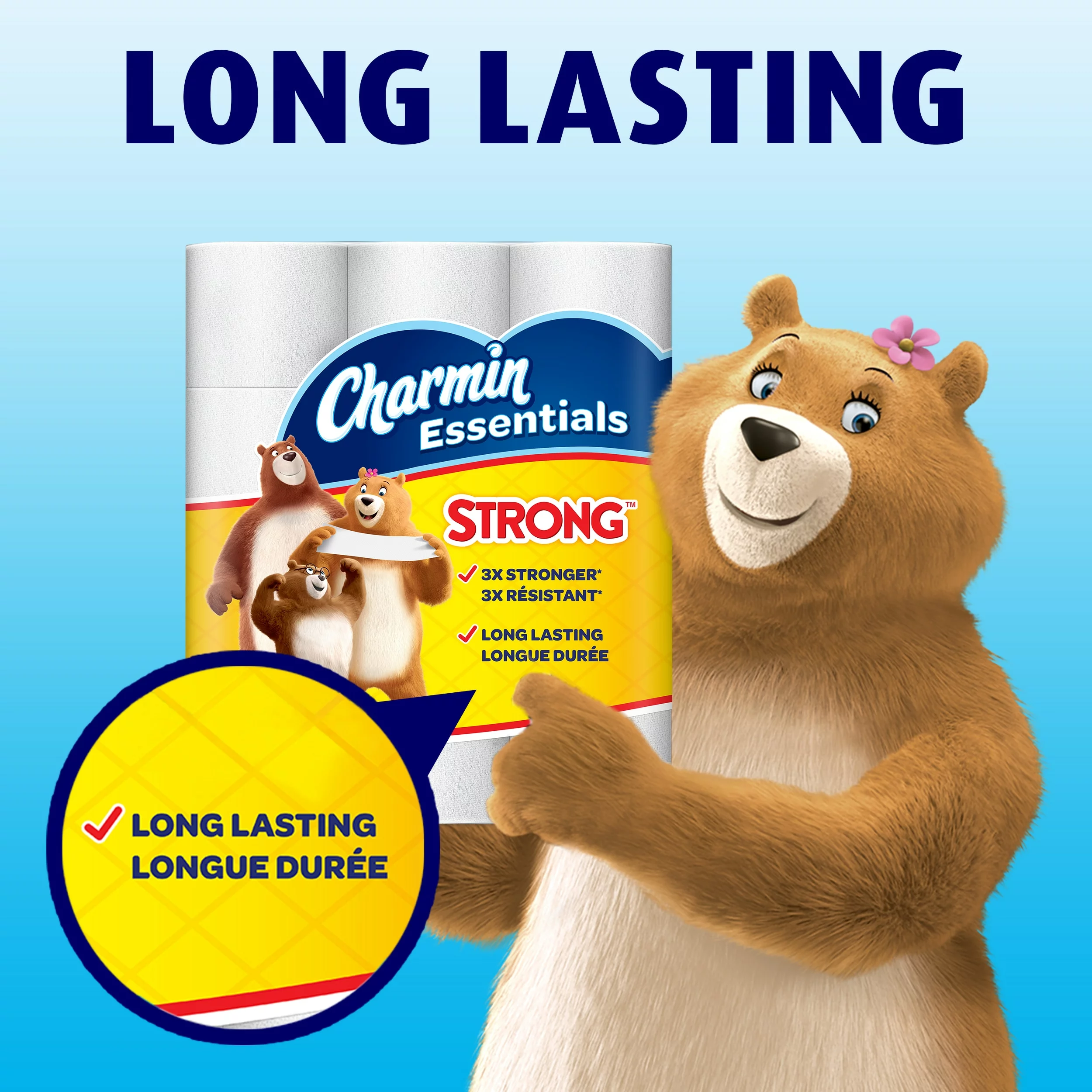 Charmin Essentials Strong Mega-Roll 18-Pack Toilet Paper 4 Charmin Essentials Strong Mega-Roll 18-Pack Toilet Paper - Image 2