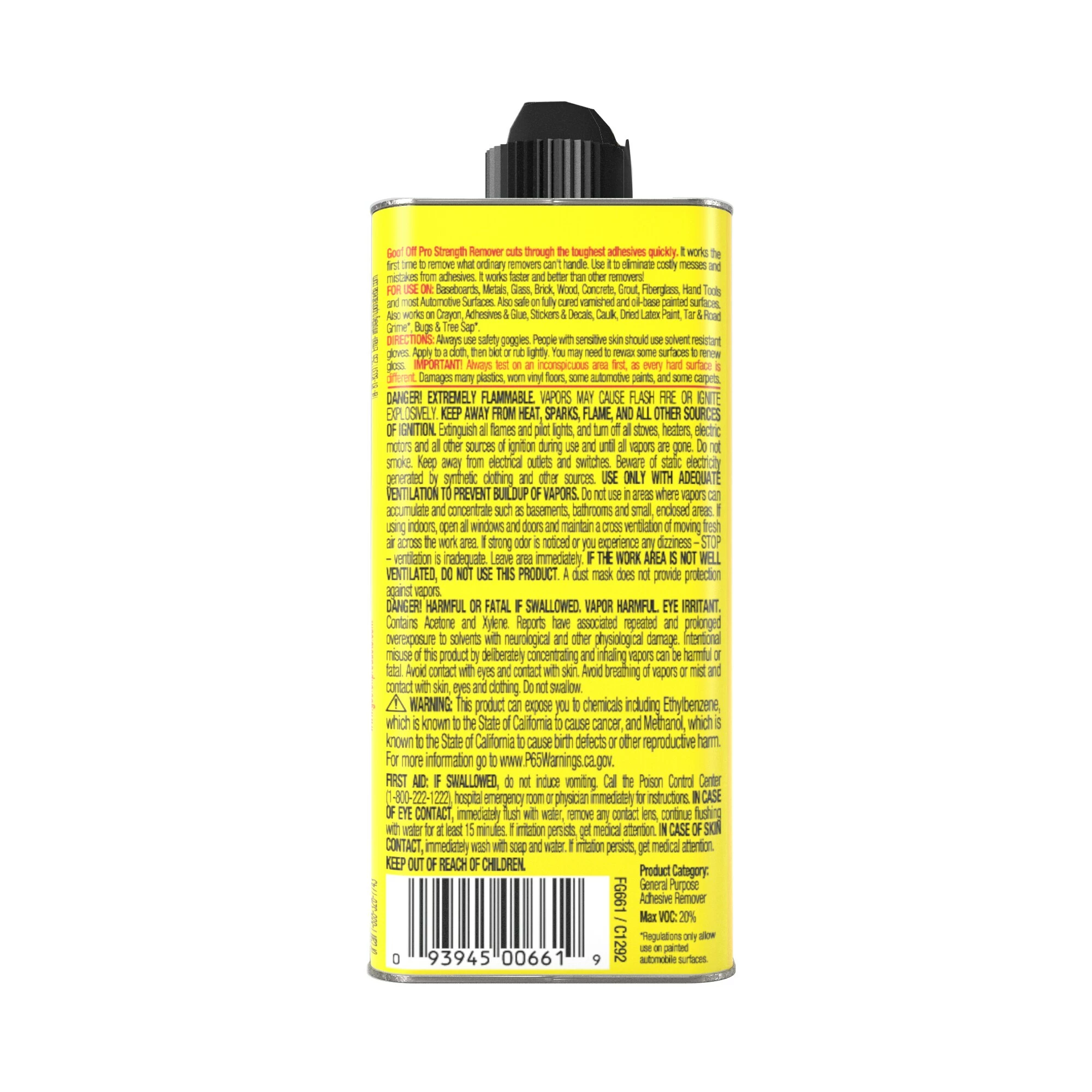 Goof Off Adhesive Removers Pro Strength Remover 4 Goof Off Adhesive Removers Pro Strength Remover - Image 2