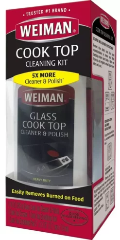 Weiman Products Cooktop Cleaners Complete Cook Top Cleaning Kit with 10 -oz Cream