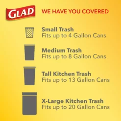 Glad Trash Bags 100-Pack 13-Gallon Fresh Clean Gray Plastic Kitchen Trash Bag -Cleaning Supplies Sales Shop 16021815