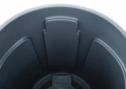 Rubbermaid Commercial Products Trash Cans Brute 44-Gallon Gray Plastic Trash Can with Lid -Cleaning Supplies Sales Shop 16661927 scaled