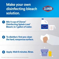 Clorox Splash-Less Liquid Bleach, Regular 77-oz Bottle -Cleaning Supplies Sales Shop 17873165