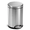 simplehuman Trash Cans 1.2-Gallon Brushed Stainless Steel Touchless Trash Can with Lid -Cleaning Supplies Sales Shop 17899105