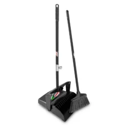 Libman Brooms 10-in Poly Fiber Angle with Dustpan Upright Broom