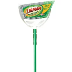 Libman Brooms 13.75-in Poly Fiber Angle with Dustpan Upright Broom -Cleaning Supplies Sales Shop 42278329