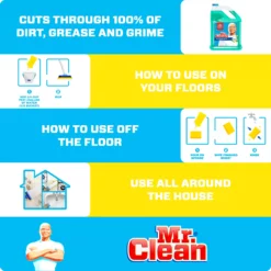Mr. Clean All-Purpose Cleaners Multi-surface with Febreze 128-fl oz Meadows and Rain Disinfectant Liquid All-Purpose Cleaner 19 Mr. Clean All-Purpose Cleaners Multi-surface with Febreze 128-fl oz Meadows and Rain Disinfectant Liquid All-Purpose Cleaner -Cleaning Supplies Sales Shop 43442423