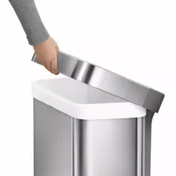 simplehuman Trash Cans simplehuman 55 Liter Rectangular Hands-Free Kitchen Step Trash Can with Soft-Close Lid, Brushed Stainless Steel 15 simplehuman Trash Cans simplehuman 55 Liter Rectangular Hands-Free Kitchen Step Trash Can with Soft-Close Lid, Brushed Stainless Steel -Cleaning Supplies Sales Shop 43583673