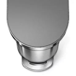 simplehuman Trash Cans simplehuman 45 Liter/12 Gallon Slim Kitchen Step Can, Brushed Stainless Steel with Plastic Lid -Cleaning Supplies Sales Shop 43630936